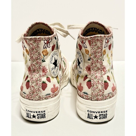 Converse Chuck Taylor Platform Womens 6.5 Shoe Canvas Egret Sneaker High A06063C - Picture 8 of 11